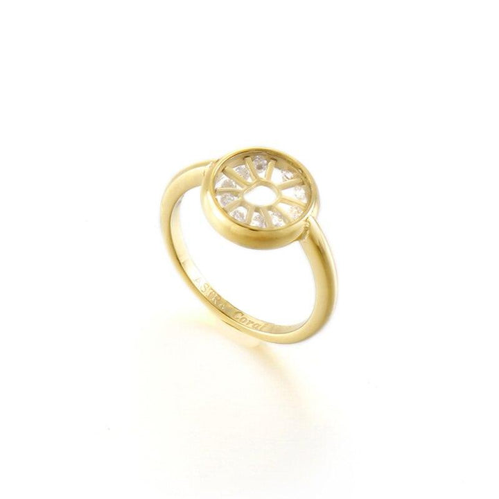 KALEN Trend Rings for Women Girls New Vintage &amp; Flower Bague Finger-Ring Stainless Steel Zircon Rings Jewelry BBF Gift.