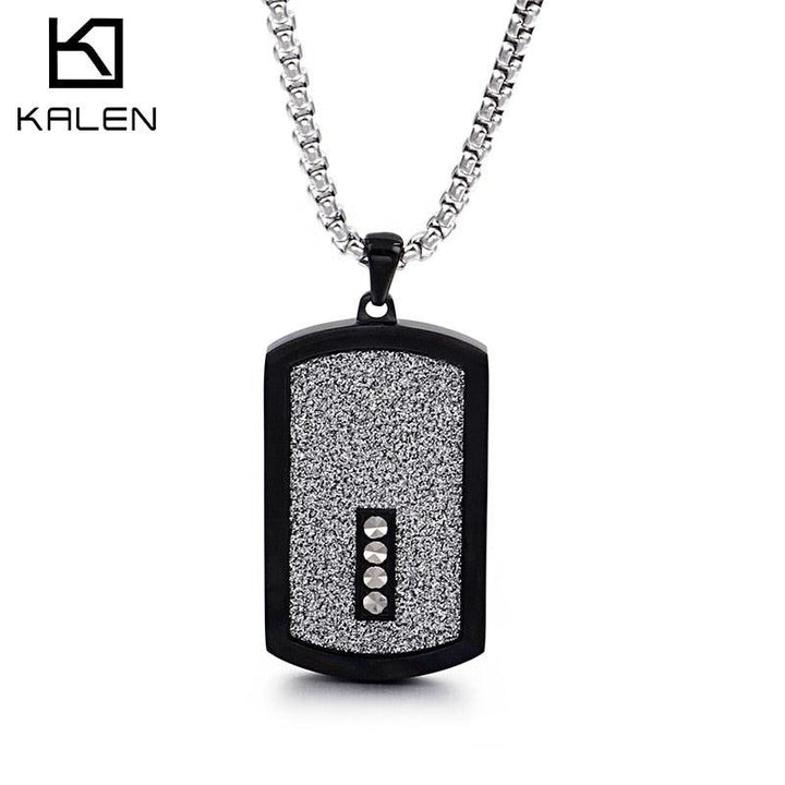 Kalen Trendy 316L Stainless Steel Men's Necklace Four-Color Shiny Jewelry Holiday Gift.