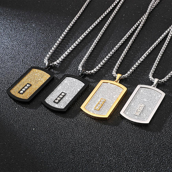 Kalen Trendy 316L Stainless Steel Men's Necklace Four-Color Shiny Jewelry Holiday Gift.