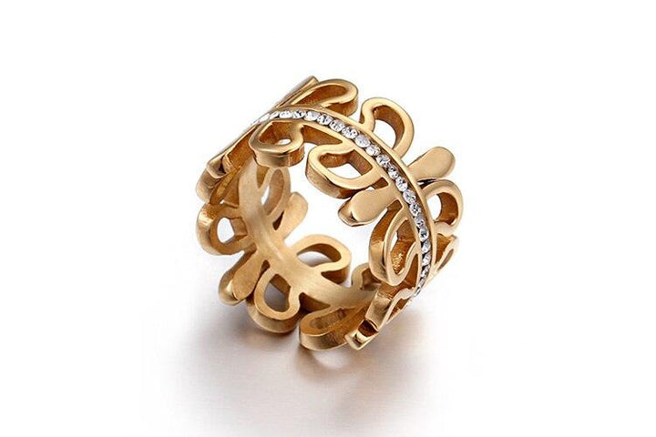 KALEN Unique Stainless Steel Gold &amp; Color Anillos Mujer Fashion Rhinestone Finger Rings For Women Bague Femme Jewelry Girl Gift.