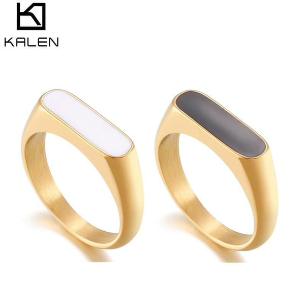 KALEN Unique Stainless Steel Spiral Rings For Women Men Gold Color Rings Anillos Mujer Wedding Bands Jewelry Femme Party Gift.