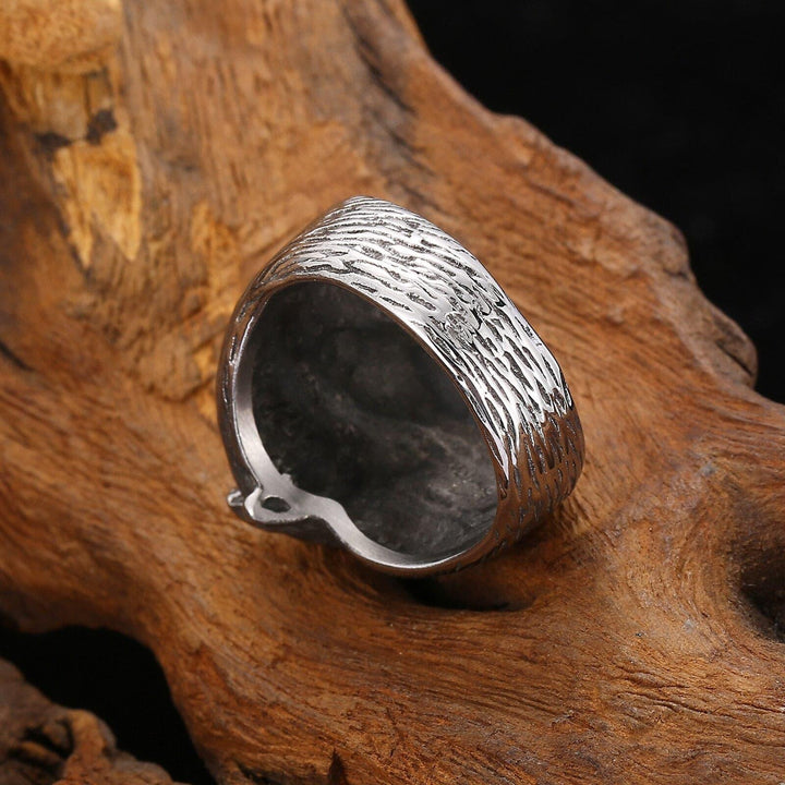 Kalen Viking Wolf Head Nordic Men's Stainless Steel Ring Punk Animal Jewelry Size8-12.