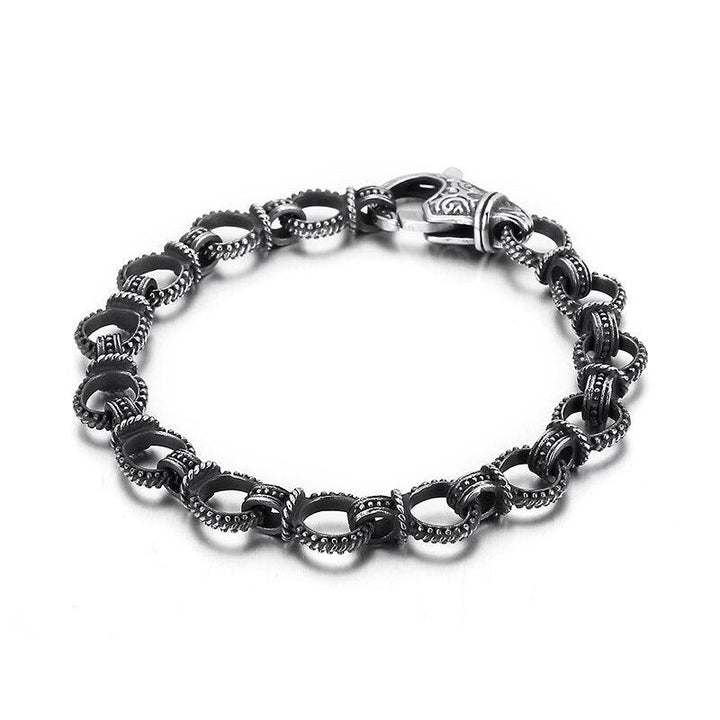 Kalen Vintage 11mm Ring Chain Lightweight Men's Stainless Steel Charm Bracelet Dropshipping.