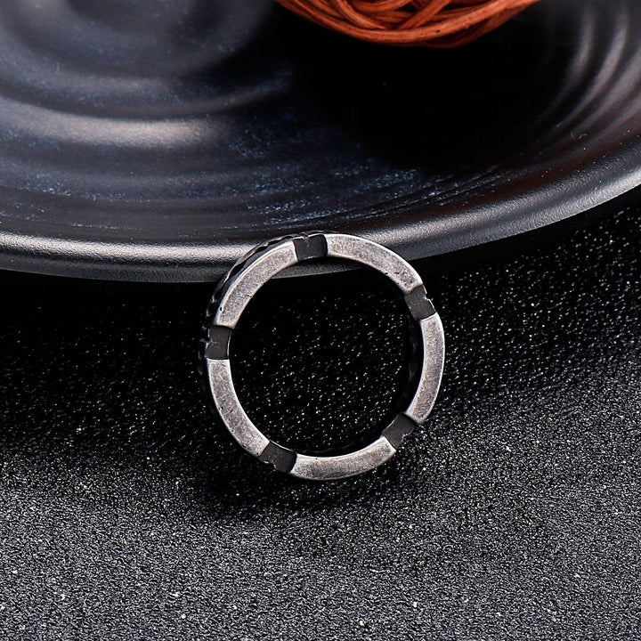 Kalen Vintage 6mm Men's Ring Finger Jewelry Hip Hop Rock Culture Rings Punk Party Gift.