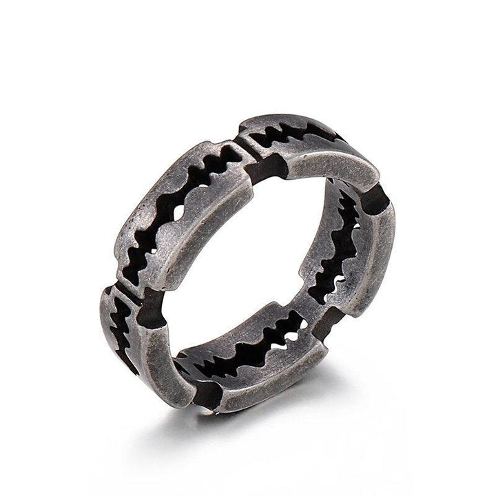 Kalen Vintage 6mm Men's Ring Finger Jewelry Hip Hop Rock Culture Rings Punk Party Gift.