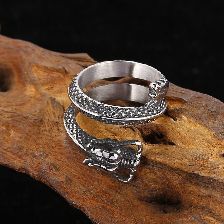 Kalen Vintage Animal Dragon High Quality Stainless Steel Charm Ring For Men's Jewelry Wholesale.