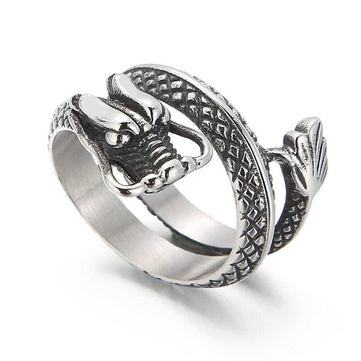 Kalen Vintage Animal Dragon High Quality Stainless Steel Charm Ring For Men's Jewelry Wholesale.