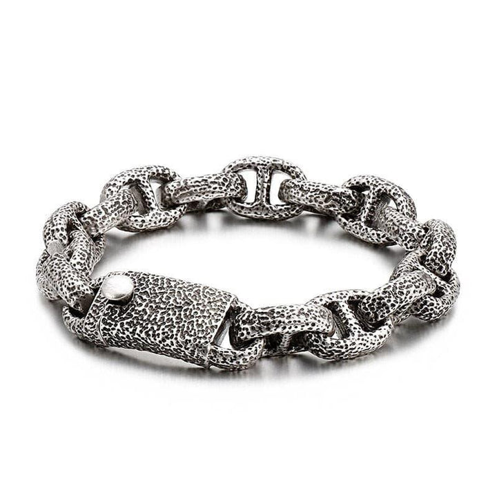 KALEN Vintage Box Chain Bracelet Men 24cm Stainless Steel Retro Matte Chain Boho Armband Jewellry Pulseira Masculina Accessories.