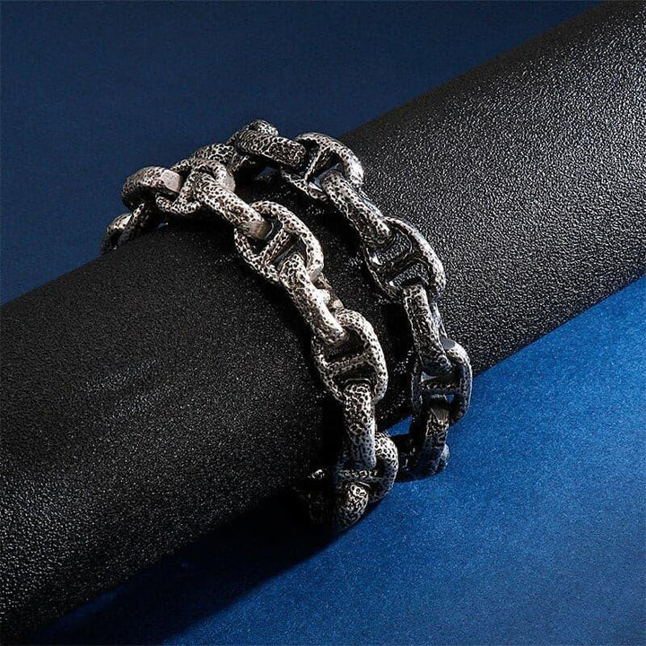 KALEN Vintage Box Chain Bracelet Men 24cm Stainless Steel Retro Matte Chain Boho Armband Jewellry Pulseira Masculina Accessories.