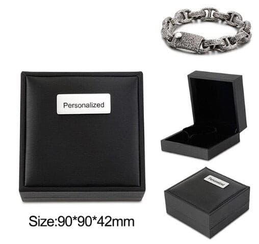 KALEN Vintage Box Chain Bracelet Men 24cm Stainless Steel Retro Matte Chain Boho Armband Jewellry Pulseira Masculina Accessories.
