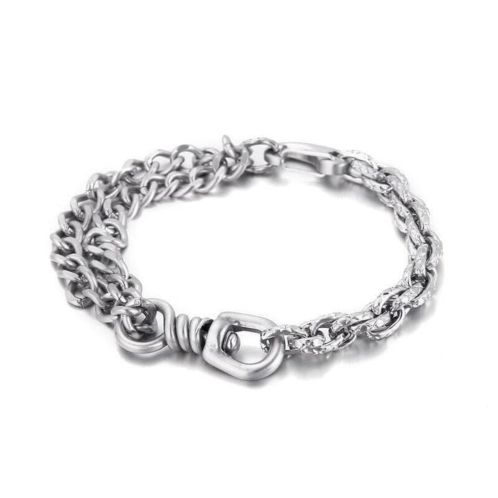 Kalen Vintage Chain Men's Gothic Feature Combination Chain Stainless Steel Jewelry.