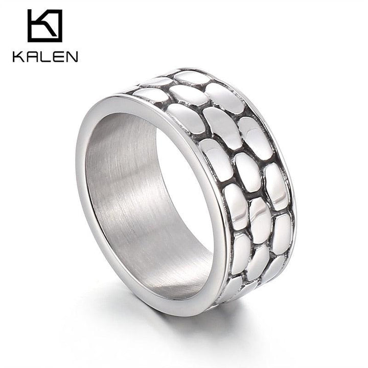 KALEN Vintage Charm Ring Men Stainless Steel 316L Jewelry #9 #13.