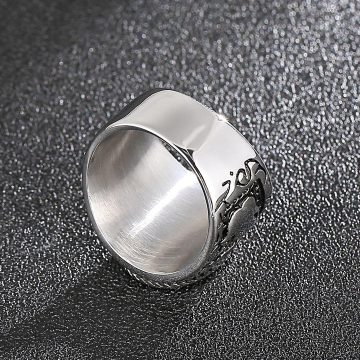 Kalen Vintage Cross pattern Power Ring Men's Stainless Steel Charm Punk Rings Jewelry Wholesale.