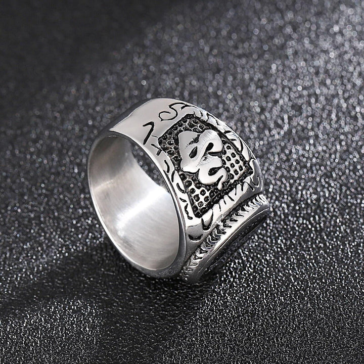 Kalen Vintage Cross pattern Power Ring Men's Stainless Steel Charm Punk Rings Jewelry Wholesale.