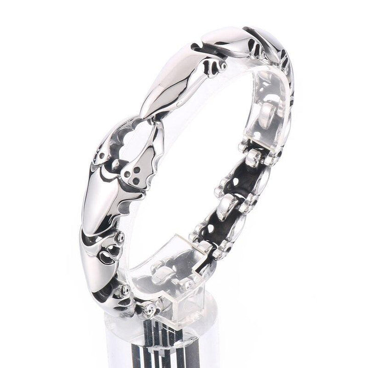 KALEN Vintage Fashion Crab Pliers Shaped Bracelet for Men Silver Black Polished Stainless Steel Men's Bracelets Punk Jewelry.