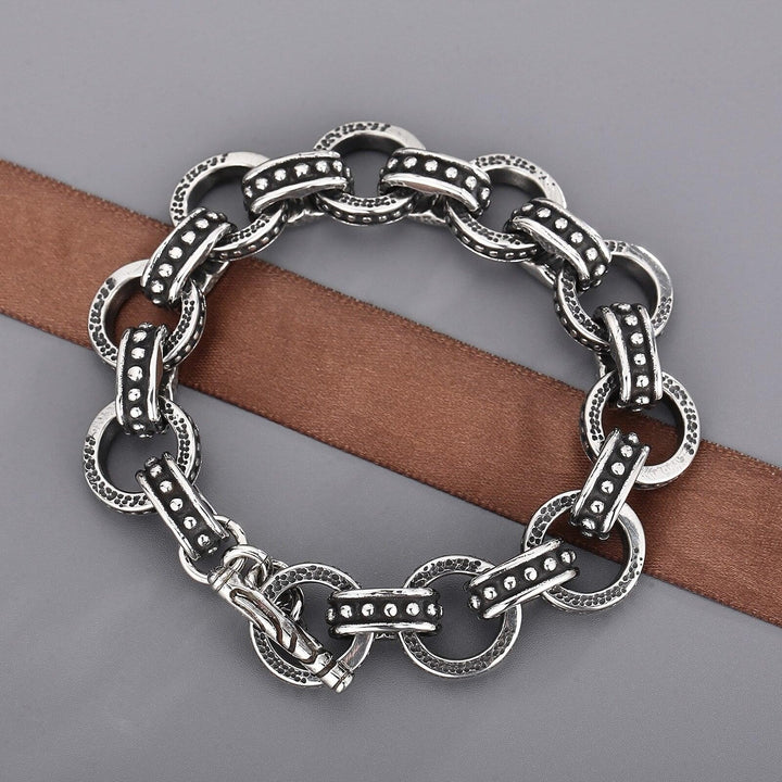 KALEN Vintage Fashion Link Chain Bracelet Men Stainless Steel 316L Party Jewelry.