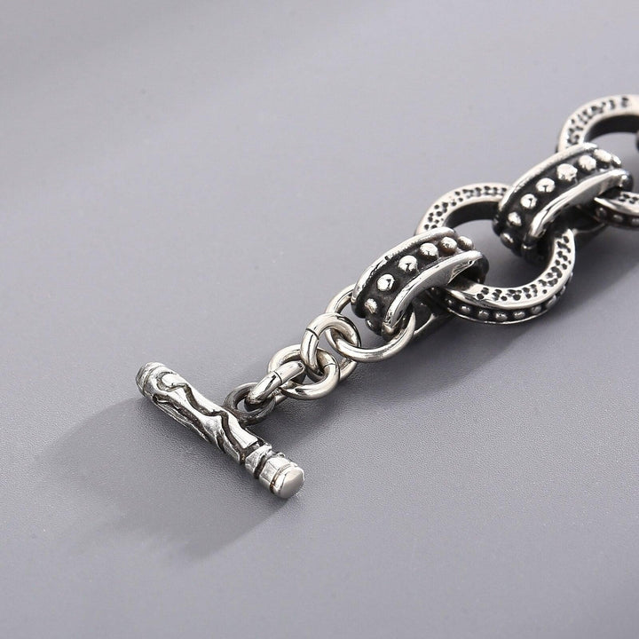 KALEN Vintage Fashion Link Chain Bracelet Men Stainless Steel 316L Party Jewelry.