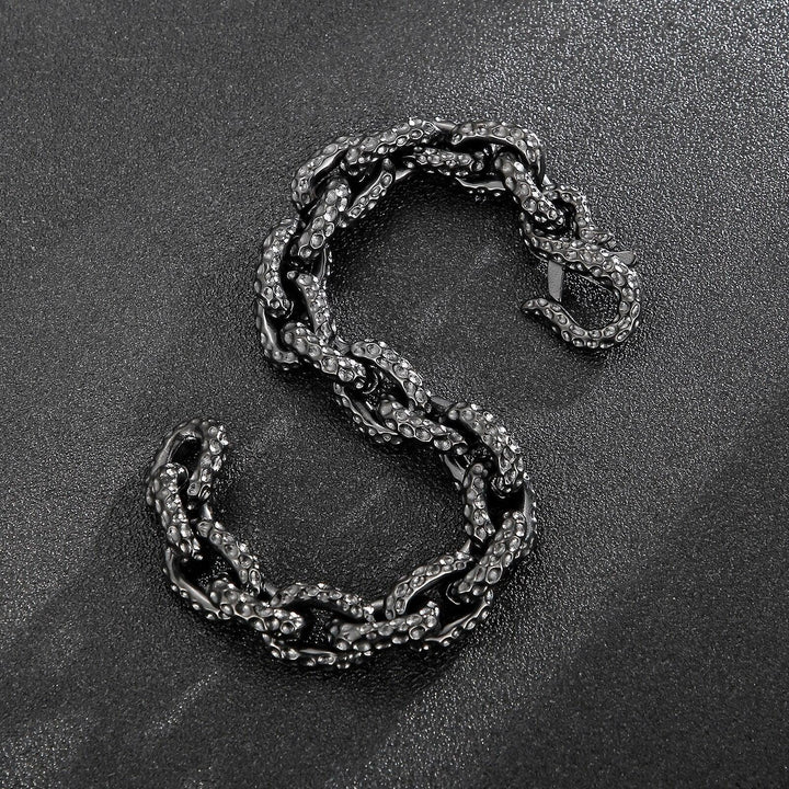 Kalen Vintage Nordic O-Chain Cuban Chain Featured Men's Stainless Steel Bracelet Jewelry.