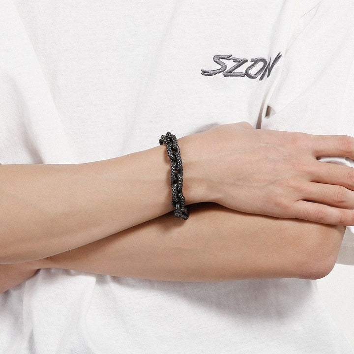 Kalen Vintage Nordic O-Chain Cuban Chain Featured Men's Stainless Steel Bracelet Jewelry.