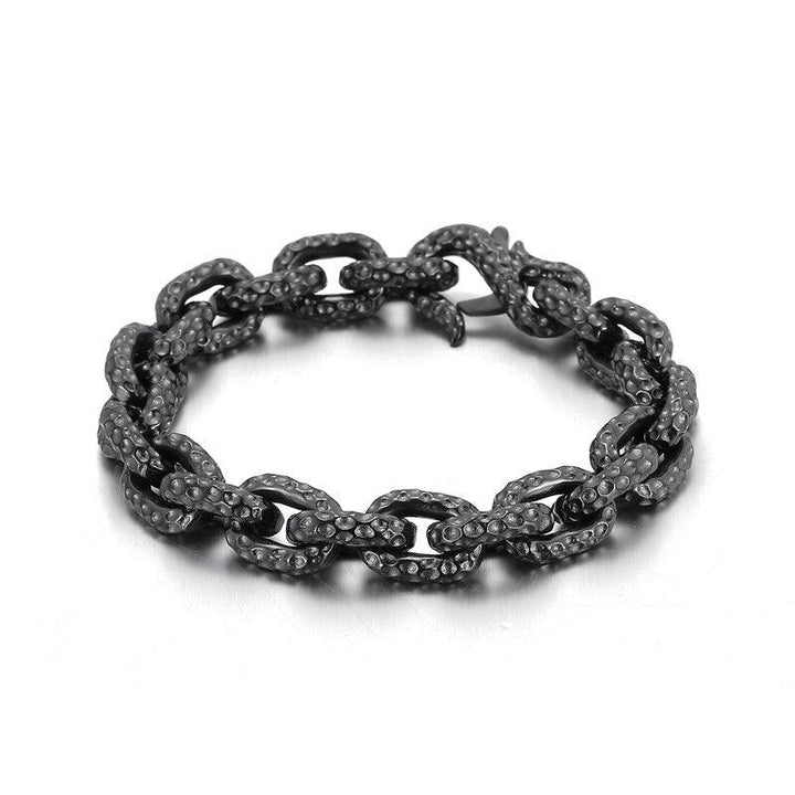 Kalen Vintage Nordic O-Chain Cuban Chain Featured Men's Stainless Steel Bracelet Jewelry.