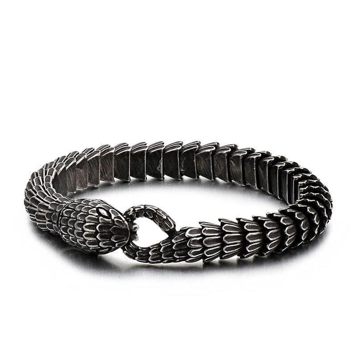 Kalen Viper Bracelet Snake Head Charm Bracelets Men Women Stainless Steel Jewellry  Blessing  Punk Animal Bangle.