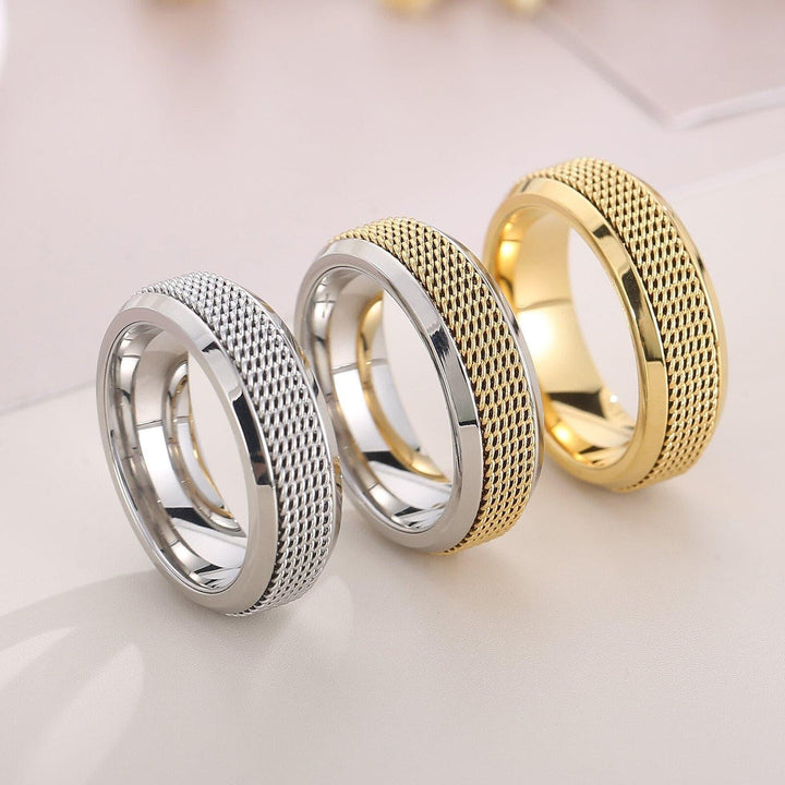 KALEN Waterproof Wedding Ring for Women Men Couple Rings Chunky Geometric Circle Minimalist Ring New Fashion Jewelry Gift.