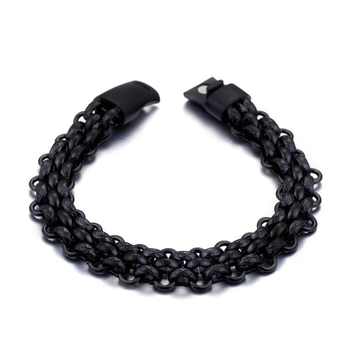 KALEN Wholesale Stainless Steel Chain Link Bracelets Men Fashion Male 22cm Magnetic Hand Chain Bracelets Jewelry.