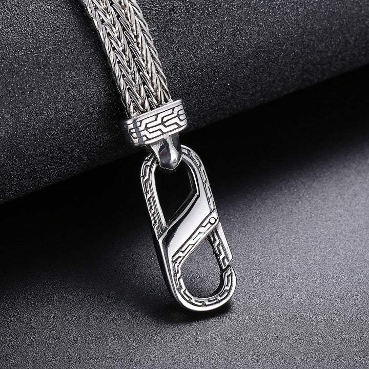 Kalen10mm Stainless Steel Woven Chain Men's Bracelet Simple Spring Clasp Jewelry Gift Accessories Gothic.