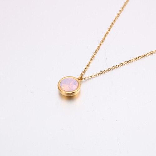 Kalen Bohemia Multicolour Zircon Chain Pendant Necklaces For Women Gold Color Stainless Steel Charm Choker Romantic Women Gifts.