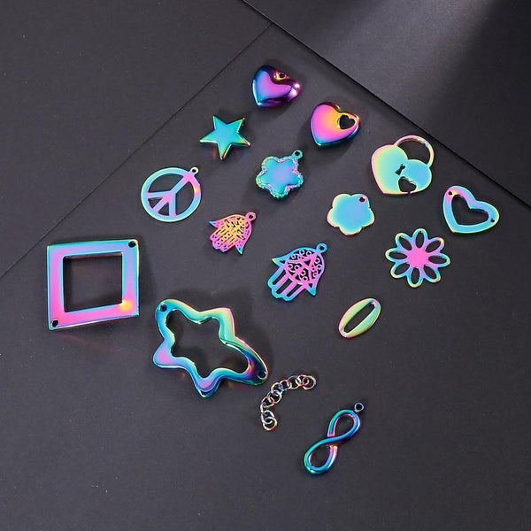 New Mixed Color Cool European Bracelets Charm Pendants Fashion Jewelry Making Findings DIY Charms Handmade.