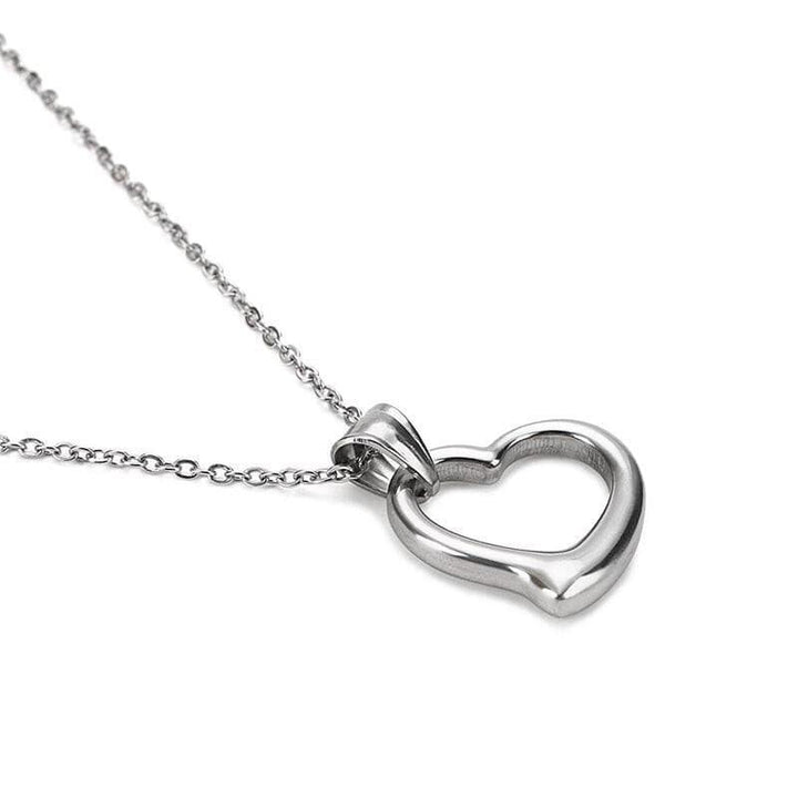 Kalen Romantic Lovers' MINI Heart Pendant Necklaces For Women Men Gold Color Stainless Steel Neckalces Unisex Jewelry Gifts.