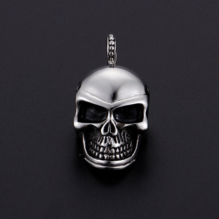 KALEN Stainless Steel Punk  Skull Pendant Necklace Men Viking Skeleton Charm Twisted Long Chain Choker Gothic Jewellry.