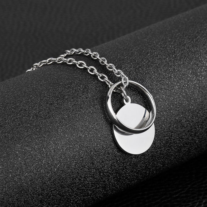 Kalen Fashion Ring Pendant Necklace Men's Trend 3mm O-chain Party Gifts Jewelry.