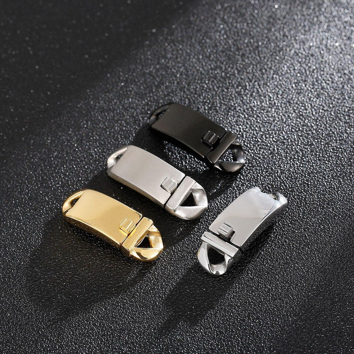 Simple Clasp Buckle Gold Silver Black Plated DIY Jewelry Making Stainless Steel Clasp Findings for Neckalce Bracelet Supplies.