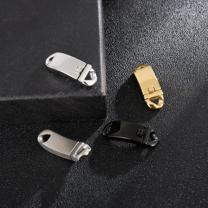 Simple Clasp Buckle Gold Silver Black Plated DIY Jewelry Making Stainless Steel Clasp Findings for Neckalce Bracelet Supplies.