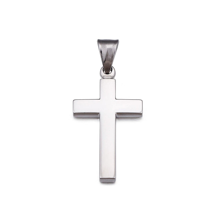 Kalen Simple Golden Cross Pendant Trend 316L Stainless Steel Men's Necklace Gifts.