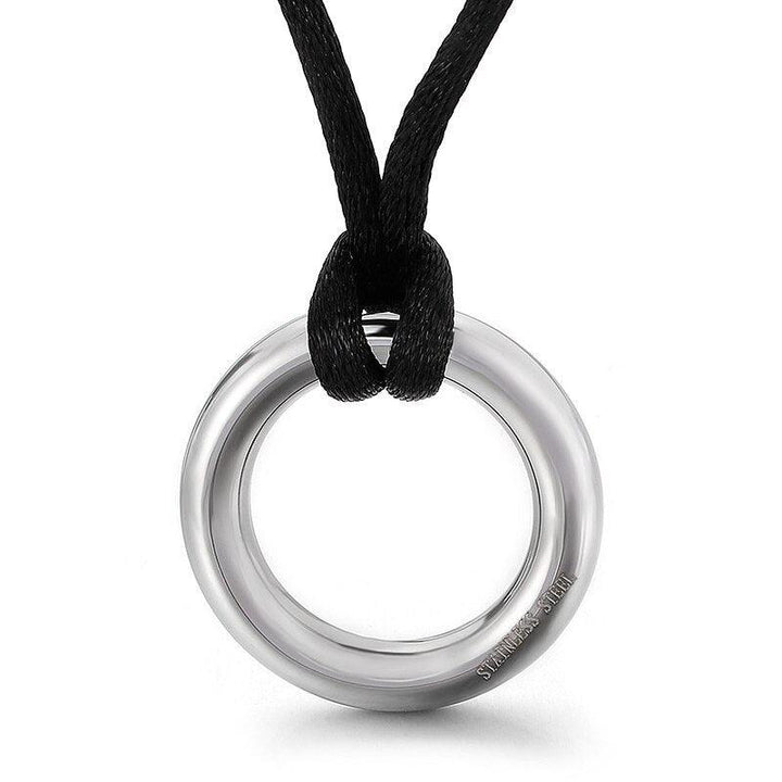 KALEN Fashion New Stainless Steel Simple Round Necklace Long Velvet Rope Temperament Female Zirconia Pendant Gifts Wholesale.