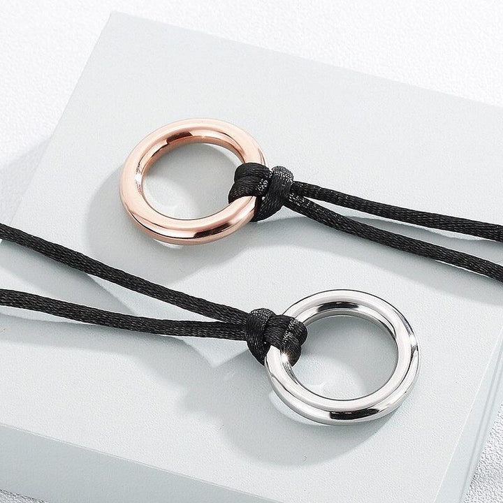 KALEN Fashion New Stainless Steel Simple Round Necklace Long Velvet Rope Temperament Female Zirconia Pendant Gifts Wholesale.