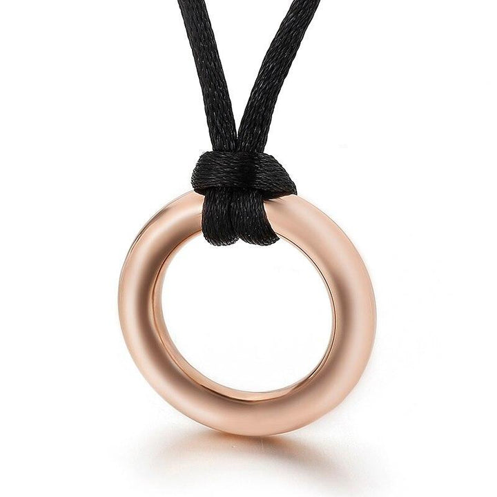 KALEN Fashion New Stainless Steel Simple Round Necklace Long Velvet Rope Temperament Female Zirconia Pendant Gifts Wholesale.