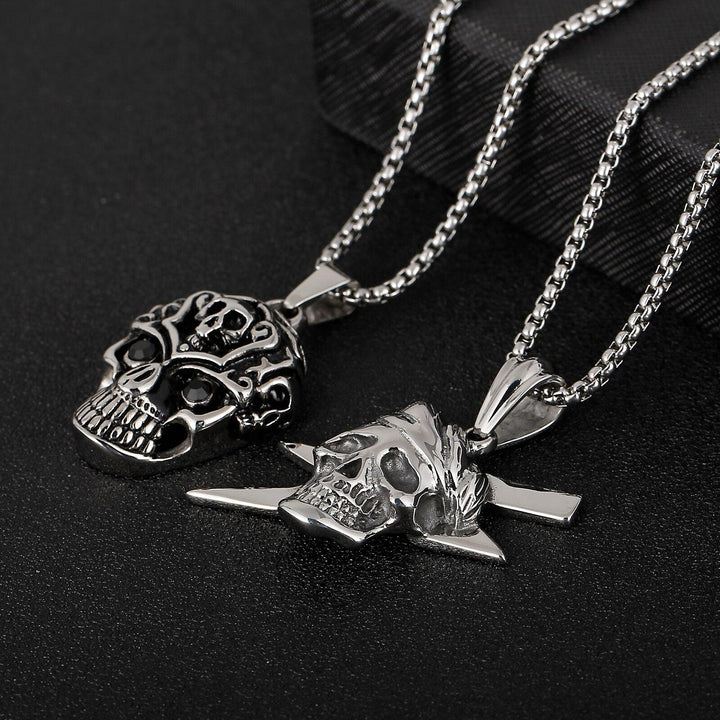 Kalen Skull Series Gothic Men's 316L Stainless Steel Men's Necklace Multi-Size Chain Jewelry 2021.