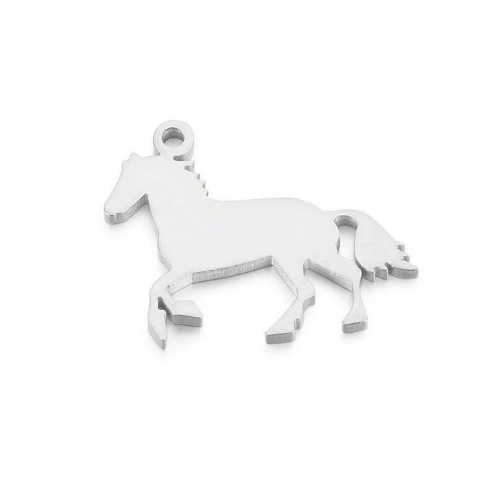 Stainless Steel Animal Giraffe Horse Elephant Cherry Connector For Women's Gift DIYJewelry Accessories Necklace Pendant.