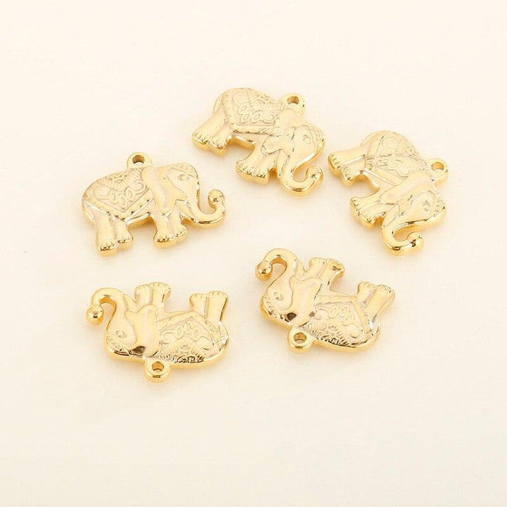 Stainless Steel Animal Giraffe Horse Elephant Cherry Connector For Women's Gift DIYJewelry Accessories Necklace Pendant.