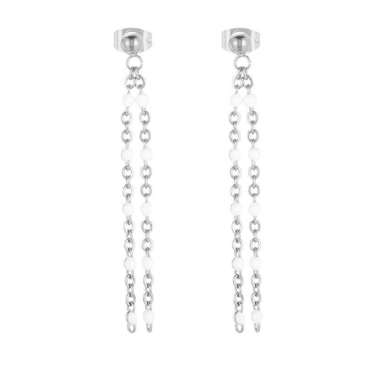 Stainless Steel Bohemia Chain Drop Earrings - kalen