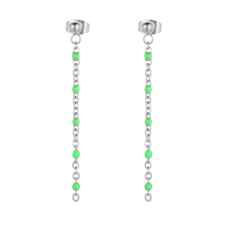 Stainless Steel Bohemia Chain Drop Earrings - kalen