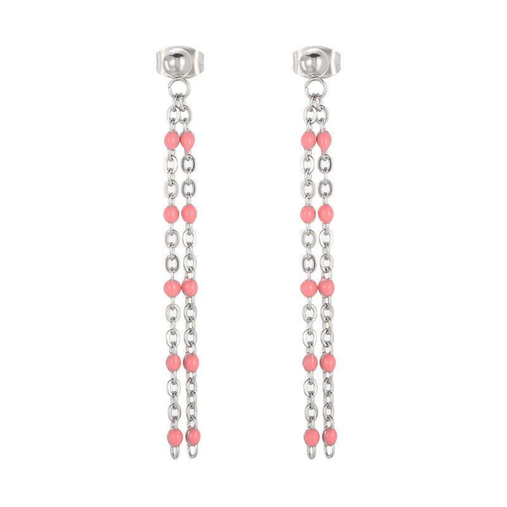 Stainless Steel Bohemia Chain Drop Earrings - kalen