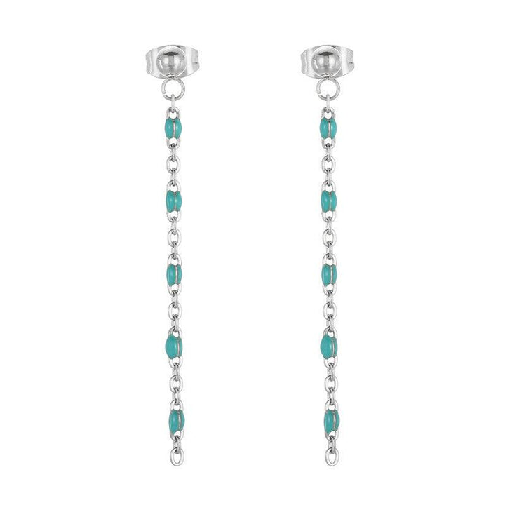 Stainless Steel Bohemia Chain Drop Earrings - kalen