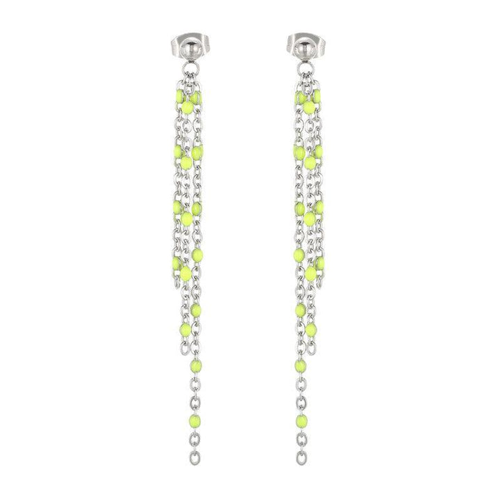 Stainless Steel Bohemia Chain Drop Earrings - kalen