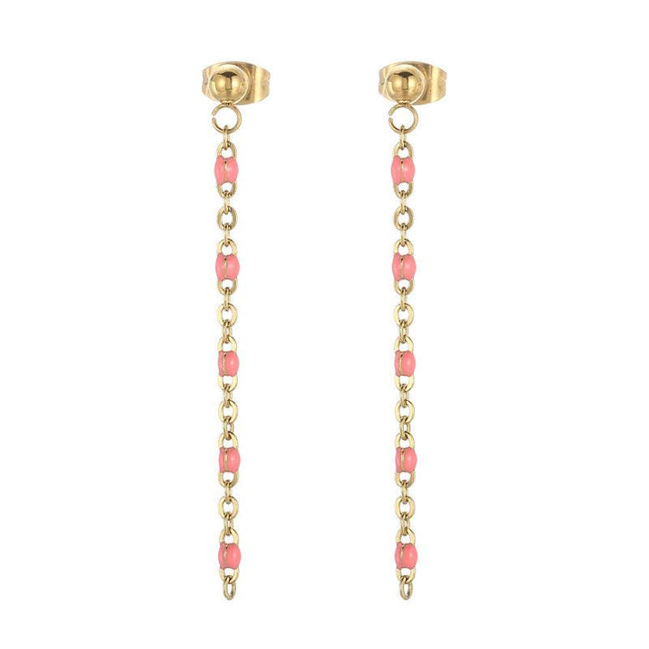 Stainless Steel Bohemia Chain Drop Earrings - kalen