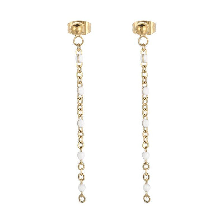 Stainless Steel Bohemia Chain Drop Earrings - kalen