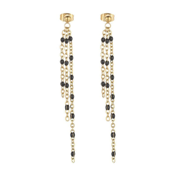 Stainless Steel Bohemia Chain Drop Earrings - kalen